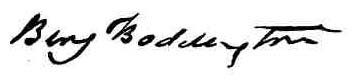 Signature of Benjamin Boddington b.1848